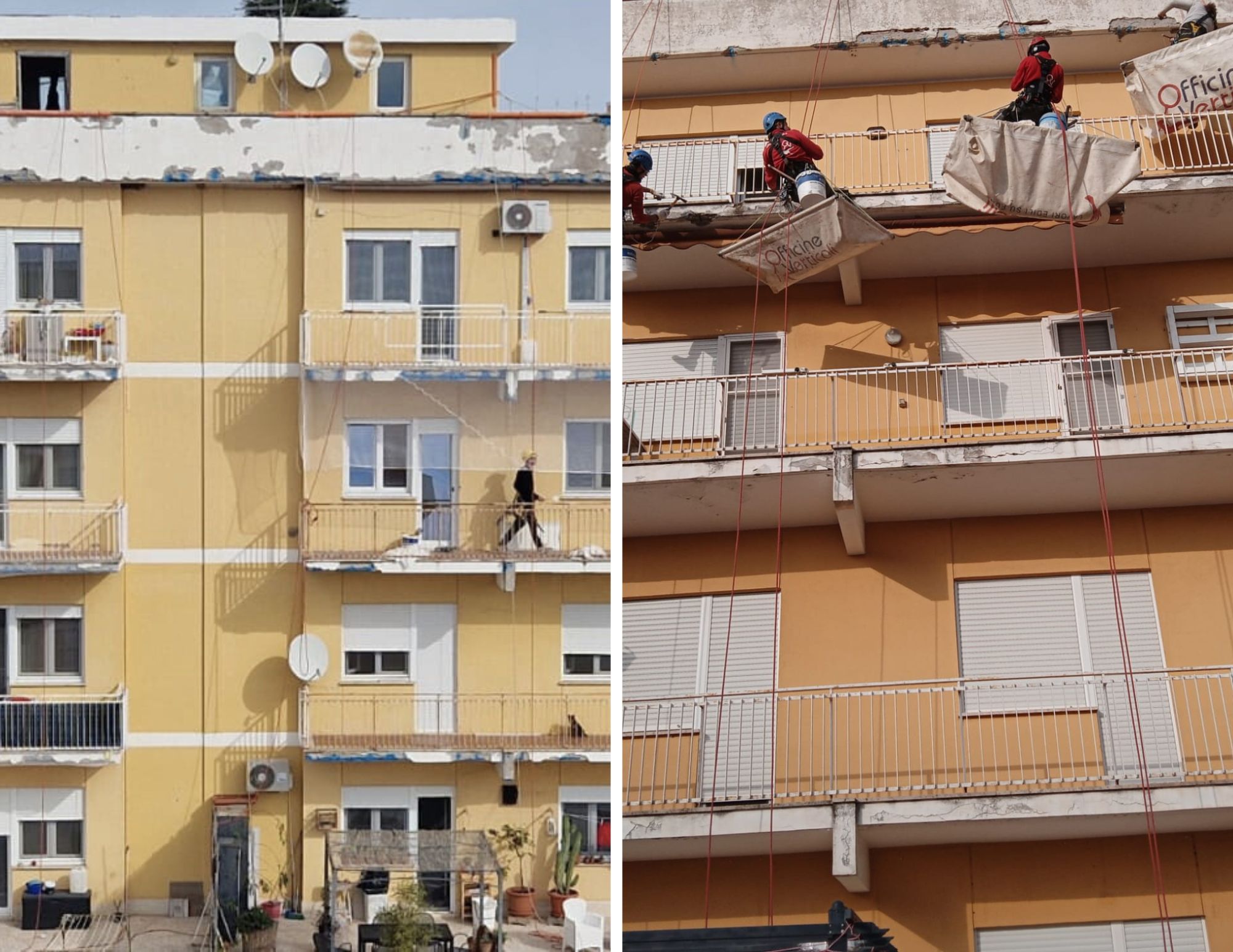 Messa in sicurezza della facciata di un immobile: veloce, economico, senza disagi. CONSIDERA I VANTAGGI DI UN INTERVENTO SU FUNE